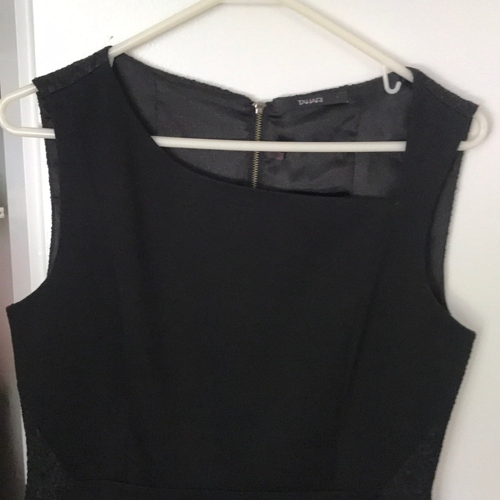 Tahari black label black shift dress